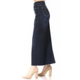 thumbnail image 2 of Fashion2Love Women's Juniors/Plus Size Stretch Denim Long Skirt with Frayed Hem, 2 of 6