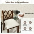 thumbnail image 6 of Resenkos Dining Chairs, Kitchen Chairs Trattoria Chairs,Dining Chair Set of 2 Wood Kitchen Chairs with Upholstered Seat Cushion and Rubber Wood Legs-Brown, 6 of 6