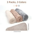 thumbnail image 6 of Qianfeng 3 Pack Hair Towels, Absorbent Microfiber Bath Towels with Button for Women Girls, 6 of 9