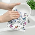 thumbnail image 5 of Kitchen Dish Towels Spring Summer Flowers Butterfly Hand Towels Set of 2 Farmhous Home Holiday Decor Gifts 16"x24" Absorbent Drying Cloth Decorative Floral Tea Towels, 5 of 5