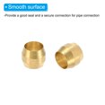 thumbnail image 4 of Uxcell 70Pcs Brass Compression Sleeves Ferrules Brass Ferrule Fitting for 4mm OD Tube, 4 of 6
