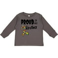 thumbnail image 3 of Inktastic Proud of My Brother Autism Awareness Puzzle Piece Ribbon Boys or Girls Long Sleeve Toddler T-Shirt, 3 of 5