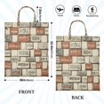 thumbnail image 2 of Wobogo Retro Text Wall Travel Laundry Bag Dirty Clothes Organizer Top Handle Strap Design Suitable for Beach Camping Dormitory Bathrooms, 2 of 7
