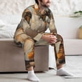 thumbnail image 7 of Fotbe Hiking Duck Pattern Long Sleeve Pajama Set for Men,Sleepwear Set,2-piece Loungewear Set,Soft PJs Comfy Nightwear with Pockets-Small, 7 of 7