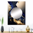 thumbnail image 1 of Designart "Blue-Marbled Geode Abstraction III" Abstract Liquid Ink Mirror Wall Decor - Modern Blue Abstract Hallway Wall Mirror Art - 32" x 24" Inch, 1 of 5