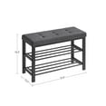 thumbnail image 5 of Shoe Bench, Storage Bench, Entryway Bench with Cushion, Shoe Shelf with Seat, Storage Organizer with Foam Padded Seat Linen Metal Frame, 5 of 7