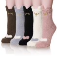 thumbnail image 1 of pares de calcetines de invierno de pantuflas peludas para mujer, calcetines cálidos de microfibra de lana mullida para cabina, calcetines suaves y acogedores Sincero  Hogar, 1 of 5