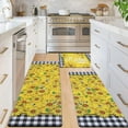 thumbnail image 3 of 3Pcs Kitchen Mats for Floor Lemon Kitchen Rugs Non Slip Washable, Plaid Anti Fatigue Mats for Kitchen Floor, Yellow Standing Floor Mats for Home/Office, 18''''x30''''+18''''x48''''+18''''x60'''', 3 of 6