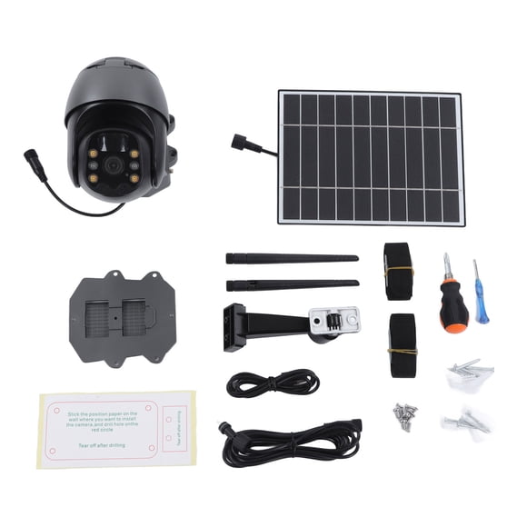 Cámara de seguridad solar PTZ panorámica de 355 grados, 1080P, sistema de vigilancia para el hogar con audio bidireccional, detección de movimiento PIR, 4G (versión australiana)