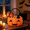 thumbnail image 5 of THOPBPRK Candy Basket for Halloween Decorations, Portable Storage Bag, Soft Fabric Seasonal Decor for Home Parties, Festive Fall Yard, 5 of 6