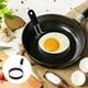 thumbnail image 3 of Aro para huevos de acero inoxidable con mango. Aro de cocción antiadherente para freír huevos redondos. Molde para plancha para sándwiches de desayuno, panqueques y hamburguesas. Mango resistente al, 3 of 9