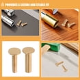 thumbnail image 3 of KAKOWELY 7 Paires de Couteaux de Cuisine Vis de Fixation Rivets Écrous Couteaux de Chef Coupeur Poignée en Bois Vis Fixateur Clip Clous Remplacement Outils Accessoires 1.5cm,0.59X"X0.28"X0.28 Pouces, 3 of 4