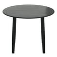 thumbnail image 4 of WHI Modern Engineered Wood & Oak Veneer Round Dining Table - Black, 4 of 7
