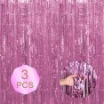 thumbnail image 1 of Wweixi Rideaux Métalliques Scintillants Rose 8.2 Pieds, 1 Pce 3Ensemble, 1 of 1