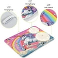 thumbnail image 4 of FREEAMG Rainbow Clouds Unicorn Dish Drying Mat for Kitchen Counter, Ultra Absorbent Reversible Microfiber Dishes Drying Rack Pad Heat-resistant Mats 18x24in, 4 of 7