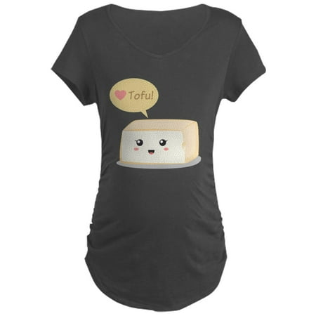 

CafePress - Kawaii Tofu Asking People T Maternity Dark T Shirt - Maternity Dark T-Shirt