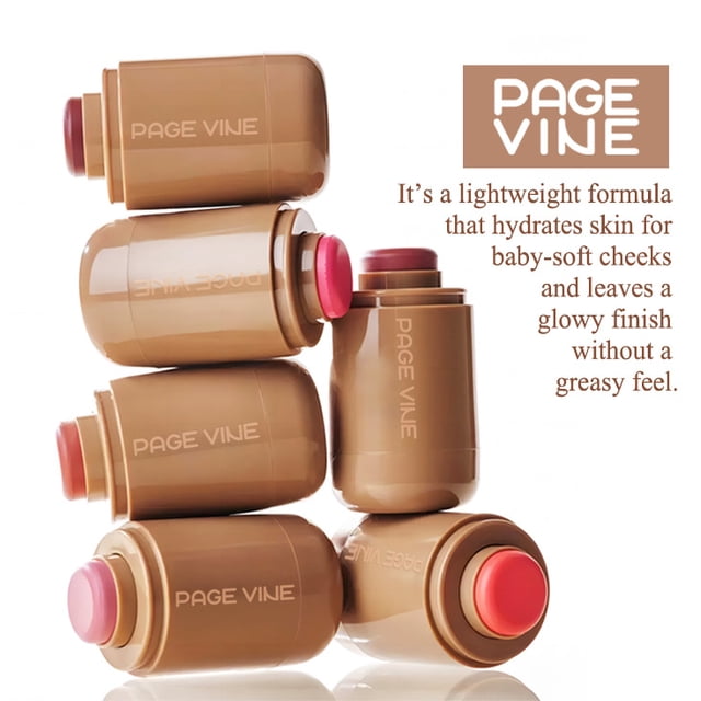 Pocket Blush Stick, 3-In-1 Buildable Natural Matte Blush Stick For Cheeks, Eyes, And Lips, Hydrating Formula, Non-Greasy, All Day Wear, Easy Applica