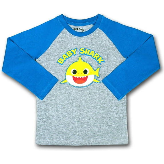 Baby Shark, Daddy Shark and Grandpa Shark Boys Single Character Long Sleeve Tee, Toddler