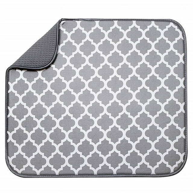 Estera de secado de platos de microfibra para el hogar, escurridor para fregadero de cocina, posavasos absorbente para toalla de té