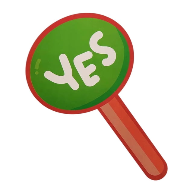 Milaget Yes or No Classroom Signs Accessories Handheld Voting Board Teacher Supplies