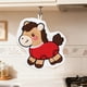 thumbnail image 4 of Baño Decorativo Toallas de Mano Año Del Caballo Lindo Patrón 23x20.5cm, Poliéster Rojo, Peluche Absorbente, Colgando para la Cocina Del Baño, 4 of 6