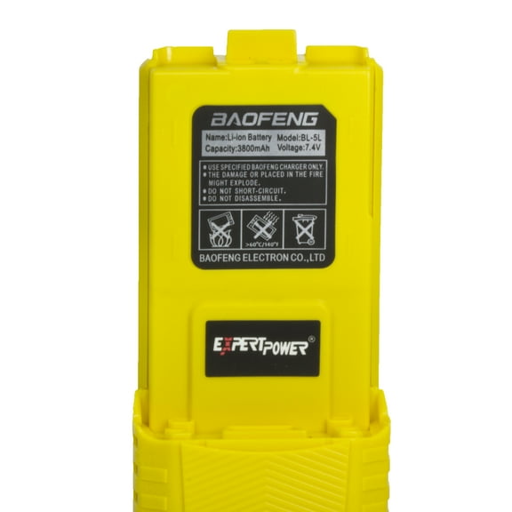 7.4V 3800mAh Li-Ion Rechargeable Battery For Baofeng UV-5R UV-5R-L BF-F8 BF-F8  BF-F9 Portable Two-Way Radio _Yellow