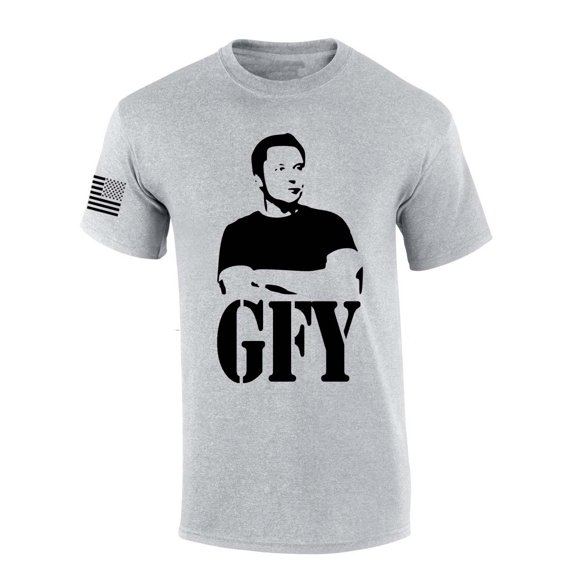 Mens Musk Tshirt Go F Yourself GFY Funny Musk Short Sleeve T-shirt-Sports Grey-small