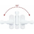 thumbnail image 4 of 4Pcs Security Locks, Window Rotation Limiter with Screws, White Window Latches, Sash Blocker Jammer Locks for Various Door and Window and Home Security, 4 of 5