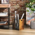 thumbnail image 3 of Retro Office Trash Can, Iron and Wood Combination Bedroom Garbage Can, Rectangular Design Wastebasket with Handle, Industrial Style Trash Can for Home Office, 4.5 Gallon (Patent Pending), 3 of 5