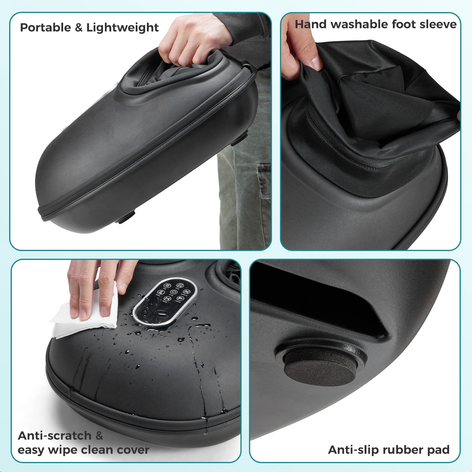 CONCETTA Full Foot Massager Machine with Heat & Shiatsu, Deep Tissue Plantar Fasciitis Relief, Gifts for Women Men Mom Dad, Fits up to Size 13