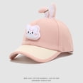 thumbnail image 4 of yocbz Toddler Baseball Hat Baby Baseball Cap UPF 50+ Foldable Adjustable Cute Embroidered Baseball Cap for Boys Girls Light Pink,3-8 Years, 4 of 4