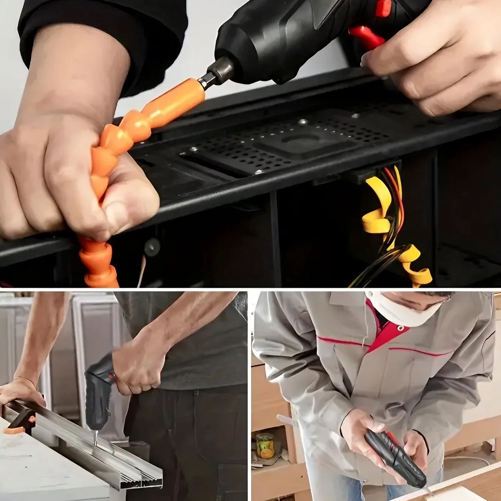 STONEGO 47Pcs/Set Electric Screwdriver - 3.6V 1300mAh Cordless Rechargeable Screwdriver with Screwdriver Bit Set, Ideal for Home Repairs and DIY Projects