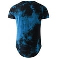 thumbnail image 2 of Mens Hip Hop Tie-Dyed Hipster Curve Hem T Shirt(Blue M), 2 of 3