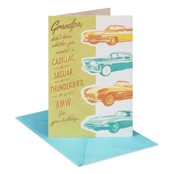 American Greetings Funny Birthday Card for Grandpa (Classic Cars)