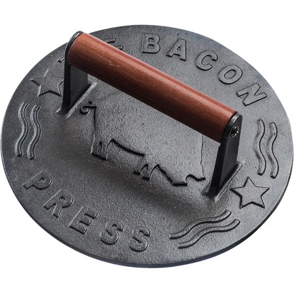 Prensa para hamburguesas Bellemain, hierro fundido, 22 cm, muy resistente