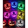 thumbnail image 4 of Máscara de Halloween, máscara de purga con luz LED, disfraz de máscara de purga, disfraz de máscaras de Halloween para hombres, mujeres y niños, 4 of 5