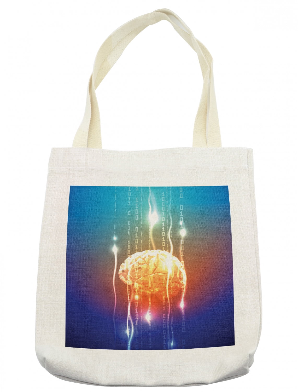 Fantasy Tote Bag, Stream of Binary Digits Leaking from Abstract Brain ...