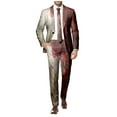thumbnail image 5 of Men's Suits Male Halloween Long Sleeve Coat and Pants Two Piece Printed Button Pocket Suit for Holiday Party Events, 5 of 6