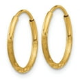thumbnail image 2 of 14K Yellow Gold Earring Endless Women'S Diamond-Cut 12 mm, 2 of 3