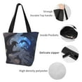thumbnail image 7 of Japuie Black And Blue Lightning Dragon Print Women's Crossbody Tote Handbag,Shoulder Bag,Casual Tote,Satchels Crossbody Purse,Top-handle Tote Handbag,for Travel College Work, 7 of 7