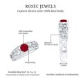 thumbnail image 6 of Rosec Jewels Natural Ruby Engagement Ring for Women - Vintage Inspired Ruby Diamond Ring - AAA Quality - with Jewelry Box, 14K White Gold, US 5.50, 6 of 9
