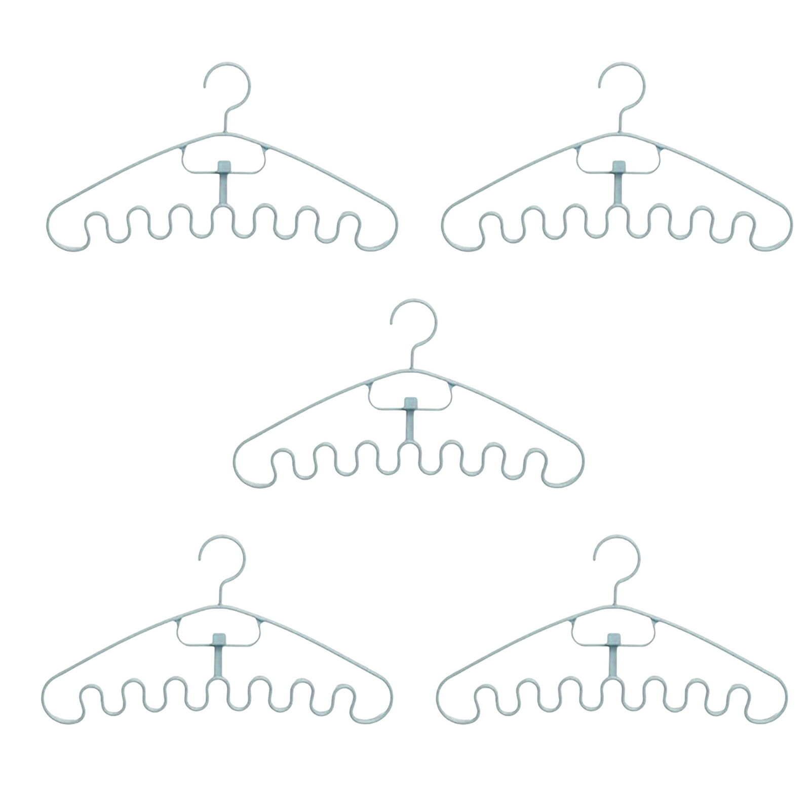 KUNyu 5Pcs Coat Hanger Waves Multiport Support Lightweight