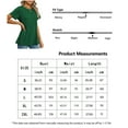 thumbnail image 5 of Coferset Casual Crew Neck Short Sleeve Pleated Shirts Blouses Womens Summer Tops Women Pleated Tunic Loose T-Shirts, 5 of 6