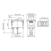 Mini Rocker Switch 2 PIN ON-OFF SPST 125VAC/6A 250VAC/3A Red KCD117S 2X/5X/10X