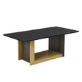 thumbnail image 5 of Coffee Table Set, Modern Square Tables, Living Room End Table Set of 2 with Spacious Top and Metal Frame, Durable MDF Construction, 47.2" and 19.7" Two-Piece Set, Black, 5 of 11