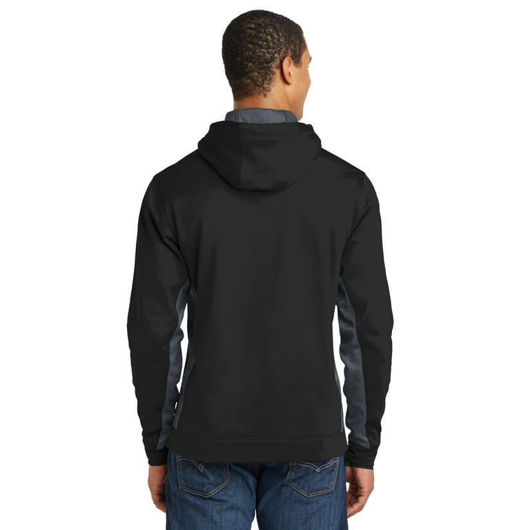 Sport Tek Men s Sport Wick CamoHex Fleece Hooded Pullover