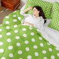 thumbnail image 4 of Homewish Green White Geometric Circle Boy Girl Twin Bedding Sets 7-Piece,Polka Dots Bedding Comforter Set Microfiber,Vintage Aesthetic Breathable Sheet Sets,Luxury Bedroom Decor,Reversible, 4 of 8