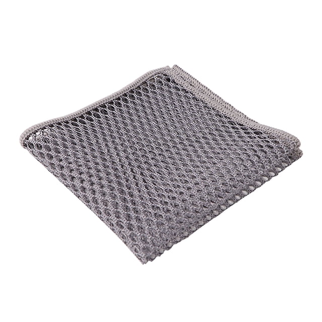Mesh Dishwashing Rag 30 cm x 30 cm Stainless Steel Double-Layer Non-Scratch Kitchen Cleaning Cloth for Wet or Dry Use