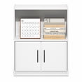 thumbnail image 5 of Furinno GRUEN 2-Tier Small Bookcase with Doors 9.3 x 21.8 x 27 White, 5 of 5