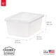 thumbnail image 2 of Caja de Almacenamiento Transparente, Bin Apilable de Plástico Libre de con Tapa, Paquete de 4, Ideal para Zapatos, Estantes de Armario, Aulas y Juegos, 2 of 8